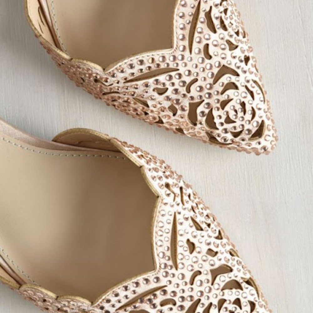 Betsey Johnson Lucy Embellished Flats NWOT